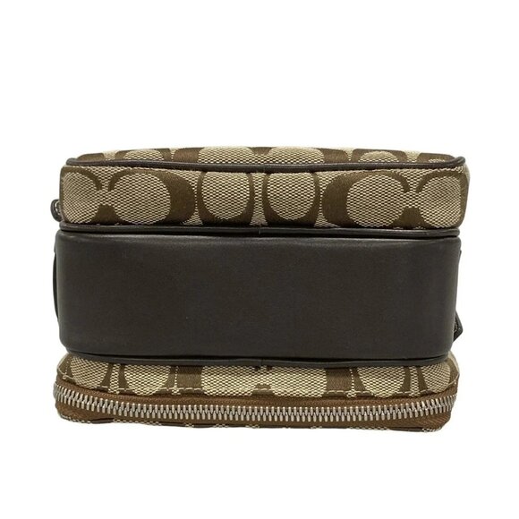 Auth COACH Signature International Shoulder Bag 4270 Dark Brown Light Brown - Picture 6 of 11